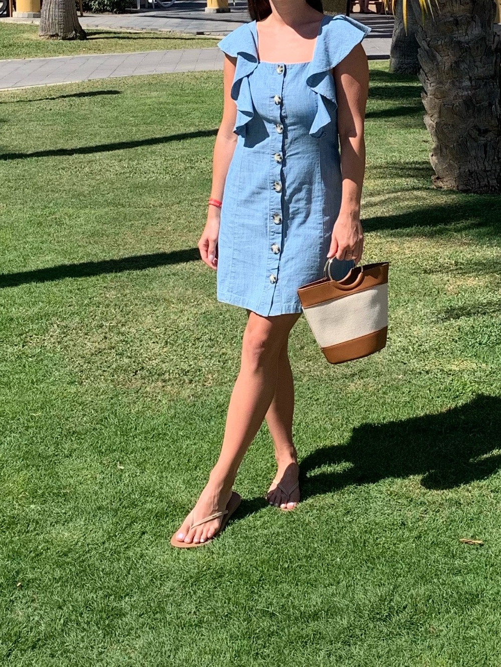 Topshop Button-Front Ruffle Dress - Picture 7 of 15